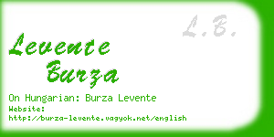 levente burza business card